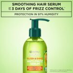 Garnier Fructis Sleek & Shine Anti-Frizz Serum for Frizzy, Dry Hair, Argan Oil, 5.1 Fl Oz, 1 Count (Packaging May Vary) - Image 3