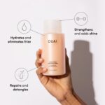 OUAI Thick Hair Shampoo and Conditioner Set - Sulfate Free Shampoo and Conditioner for Thick Hair Care - Moisturizes, Strengthens & Fights Frizz - Made with Keratin & Shea Butter (10 Fl Oz) - Image 3