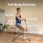 Sunny Health & Fitness Smart Row-N-Ride Glute & Leg Trainer, Foldable Squat Assist Rower with Exclusive SunnyFit App Connection - Image 3