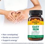 Country Life Easy Iron 25mg Capsules - Gentle Non-Constipating Ferrochel - Vegan Vitamin Supplement for Women & Men - Supports Body Energy - Image 3