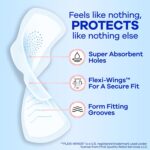 Always Infinity Feminine Pads for Women, Flexfoam Pads with Wings, Size 3, Extra Heavy Absorbency, Unscented, 84 Count (3 Packs of 28) - Image 3