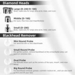 IeBilif Diamond Microdermabrasion Machine, 3 Modes Diamond Microdermabrasion Dermabrasion Machine for Blackhead Removal, Portable Microdermabrasion Tool with 8 Diamond Tips - Image 3