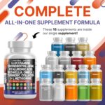 Clean Nutraceuticals Glucosamine Chondroitin MSM 1500mg with Turmeric Curcumin, Collagen, Hyaluronic Acid, Omega 3 – Joint Health Supplement for Men & Women – Joint Complex – 120 Count - Image 3