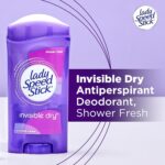 Lady Speed Stick Antiperspirant Deodorant for Women, 72 HR Sweat & Odor Protection, Invisible Dry, Shower Fresh Scent, 2.3 oz Stick (4 Pack) - Image 3