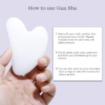BAIMEI IcyMe Jade Roller & Gua Sha Set Face Roller and Gua Sha Facial Tools for Skin Care Routine and Puffiness, Self Care Gift for Men Women - White - Image 5