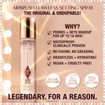 Charlotte Tilbury Airbrush Flawless Setting Spray - Gift Set Essential - Ultra-Fine Mist to Prime & Set Makeup - Perfect for Pairing with Other Skincare & Makeup Favorites - Image 3