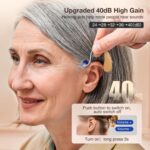 Hearing Aids for Seniors Rechargeable with Noise Cancelling, Hearing Amplifier with 5 Levels of Volume Adjustmen, Simple to Operate and Hear Clear Sound - Image 4