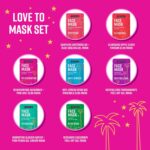 Freeman Facial Love To Mask Variety Pack: Oil Absorbing Clay, Detoxifying Charcoal, Clearing Peel Off, Hydrating Gel Cream, Exfoliating Scrub (14 Piece Kit with Bonus Buffer and Headband) - Image 4