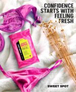 SWEET SPOT Flushable Feminine Wipes for Odor Control, pH Balance - Paraben-Free & Vegan, Intimate Wipes with Aloe Vera & Botanical Extracts - Ideal for Periods, Gym & Travel - 10ct - Image 4