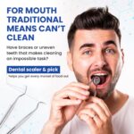 Dental Hygiene Kit - Calculus & Plaque Remover Dental Tool Set - Stainless Steel Tarter Scraper, Tooth Pick, and Mouth Mirror - Dentist Instrument Set for Teeth Cleaning (Blue) - Image 5