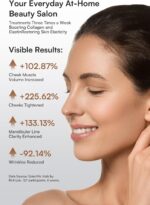 INIA 3-in-1 Red Light Therapy for Face and Neck Beauty Device for Puffiness & Skin Firming Skincare Tool (Black) - Image 4