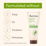 Aveeno Positively Radiant Brightening Face Scrub & Exfoliating Daily Face Wash, Moisture-Rich Soy Extract, Oil-Free, Soap-Free, Hypoallergenic, Non-Comedogenic, Improves Tone & Texture, 7 oz - Image 5