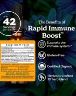 Herb Pharm Organic Rapid Immune Boost: Fast-Absorbing Tincture for Adults, Echinacea Tincture with Goldenseal, Ginger Extract & Elderberry, Immune Support Supplement & Wellness Aid, 1 Oz - Image 3