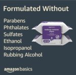 Amazon Basics Makeup Remover Wipes, Gentle Cleansing, Dermatologist Tested, Night Calming, Plant Based, Alcohol-Free, Removes Waterproof Mascara, 25 Count Per Pack, Pack of 2 - Image 4