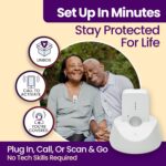 Medical Guardian MGMini | Medical Alert Device for Seniors | Water-Resistant, Emergency Call Button, 24/7 Monitoring, Step Counter, GPS Tracking | Monthly Subscription Required | Pearl - Image 4