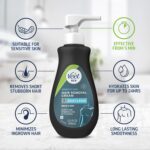 Veet Hair Removal Cream For Men, 5 Min Sensitive Skin, Hair Removal Gel For Body, Chest & Back, Dermatologically Tested, 13.5 FL OZ w/ Spatula - Image 5