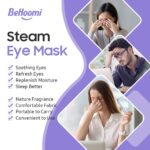BeHoomi Steam Eye Mask, 10 Packs Heated Eye Mask, Self Heating Disposable SPA Warm Compress for Eyes Sleep Mask, Travel Essentials & Relaxation Gifts, Stocking Stuffers (Lavender Scent) - Image 4