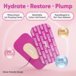 ZZSLEEP Restore Lip Mask – 30 Count | Collagen-Infused Overnight Lip Patch with Hyaluronic Acid & Vitamin E | Hydrating, Smoothing Lip Care, Pink - Image 4