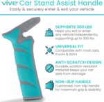 Vive Car Handle Assist for Elderly - Scratch Proof Latch - Auto Grab Bar Cane Support Aid - Standing Mobility Safety Tip to Help Get Out - Portable Assistive Device for Seniors, Handicapped - Image 3