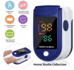 Finger Pulse Oximeter Larger Display Blood Oxygen Monitor with Batteries and Lanyard Included Fingertip Pulse Oximeter Color: Navy Blue - Image 3