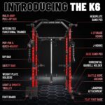 Mikolo Power Cage, Power Rack with Cable Crossover System, 1500LBS Squat Rack with LAT Pull Down System, Workout Cage with Pulley System for Fitness Home Gym - Image 4