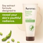 Aveeno Positively Radiant Skin Brightening Exfoliating Daily Facial Scrub, Moisture-Rich Soy Extract, helps improve skin tone & texture, Oil-& Soap-Free, Hypoallergenic, Travel Size, 2 oz - Image 4