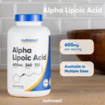 Nutricost Alpha Lipoic Acid 600mg Per Serving, 240 Capsules - Gluten Free, Vegetarian Capsules, Soy Free & Non-GMO - Image 4