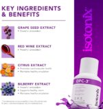 OPC-3 Isotonix - Antioxidant Supplement - Pycnogenol, Grape Seed Extracts, Bilberry, Red Wine & Pine Bark Extracts - for Heart & Circulatory Support - Isotonic, Vegan, Gluten Free - 90 Servings - Image 4