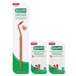 GUM Stimulator Permanent Handle - Long Handled Massager Remove Plaque & Promote Health (Handle + 2 Refill Packs) - Image 3