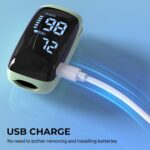 Finger Pulse Oximeter, Fingertip Blood Oxygen Saturation with Pulse Monitor Rechargeable, Accurate Spo2 Reading for Home, Outdoor Sports，Green - Image 7