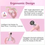 Thigh Trainer, 360°Adjustable Pelvic Floor Muscle Trainer with LED Display, Inner Thigh Exerciser with 20LB Resistance Band for Women, Home Fitness Equipment for Hip, Leg, Arm - Image 4