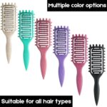 Curl Defining Brush,2024 Curly Hair Brush,Vented Hair Brush for Detangling, Shaping and Defining Curls For Women and Men Less Pulling (Beige) - Image 5