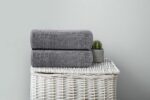 Tens Towels Pack of 4 Extra Large Bath Towels 30 x 60 Inches, 100% Cotton, Larger & Lighter Weight, Quicker to Dry, Super Soft and Absorbent, Perfect for Bathroom, Dark Grey - Image 3
