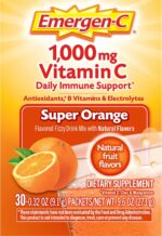 Emergen-C 1000mg Vitamin C Powder for Daily Immune Support Caffeine Free Vitamin C Supplements with Zinc and Manganese, B Vitamins and Electrolytes, Super Orange Flavor - 30 Count - Image 6
