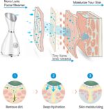 Totexil Facial Steamer for Facial Deep Cleaning, Moisturize, Unclog Pores, Face Spa, Nano Ionic Humidifier, Home Facial Warm Mist Face Steamer with Blackhead Removal Kit, Brush, Hair Band - Image 3