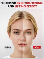 Face Massager Portable Charging Dock, Red Light Therapy for Face and Neck, 3 Heat Settings, Vibrating Face Massage, 9-Color & 30-Day Battery | Home Spa Travel Skincare - White - Image 3