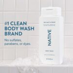Native Body Wash Contains Naturally Derived Ingredients | For Women & Men, Sulfate, Paraben, & Dye Free Leaving Skin Soft and Hydrating | Sea Salt & Cedar 18 oz - Image 3