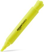 Amazon Basics Highlighters 12 Pack, Yellow Colors, Chisel Tip,Bible Highlighter,Office and School Supplies - Image 3
