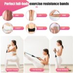 Resistance Bands with Handles for Women, 5 Level Exercise Bands Workout Bands for Physical Therapy, Yoga, Pilates, Door Anchor, Storage Pouch - Image 4