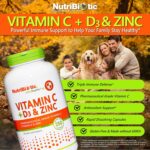 NutriBiotic – Vitamin C + Vitamin D3 & Zinc, 250 Capsules | Potent, Comprehensive Immune Support | Essential & Antioxidant Daily Supplement | Gluten & GMO Free - Image 3