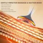 3-in-1 for Aurora Red Light for Face & Neck Beauty Massager, with Suction, Vibration, Heat, 3 Light Therapies for Skin Glow, Face Lift, Neck Firm, White - Image 4