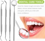 PARYUNGR Dental Tools, Professional Teeth Cleaning Oral Care Hygiene Kit, Stainless Steel Dental Pick Tooth Scraper Tartar Plaque Remover for Dentist, Personal, Pet Use with Storage Box - Image 3