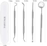 PARYUNGR Dental Tools, Professional Teeth Cleaning Oral Care Hygiene Kit, Stainless Steel Dental Pick Tooth Scraper Tartar Plaque Remover for Dentist, Personal, Pet Use with Storage Box - Image 5