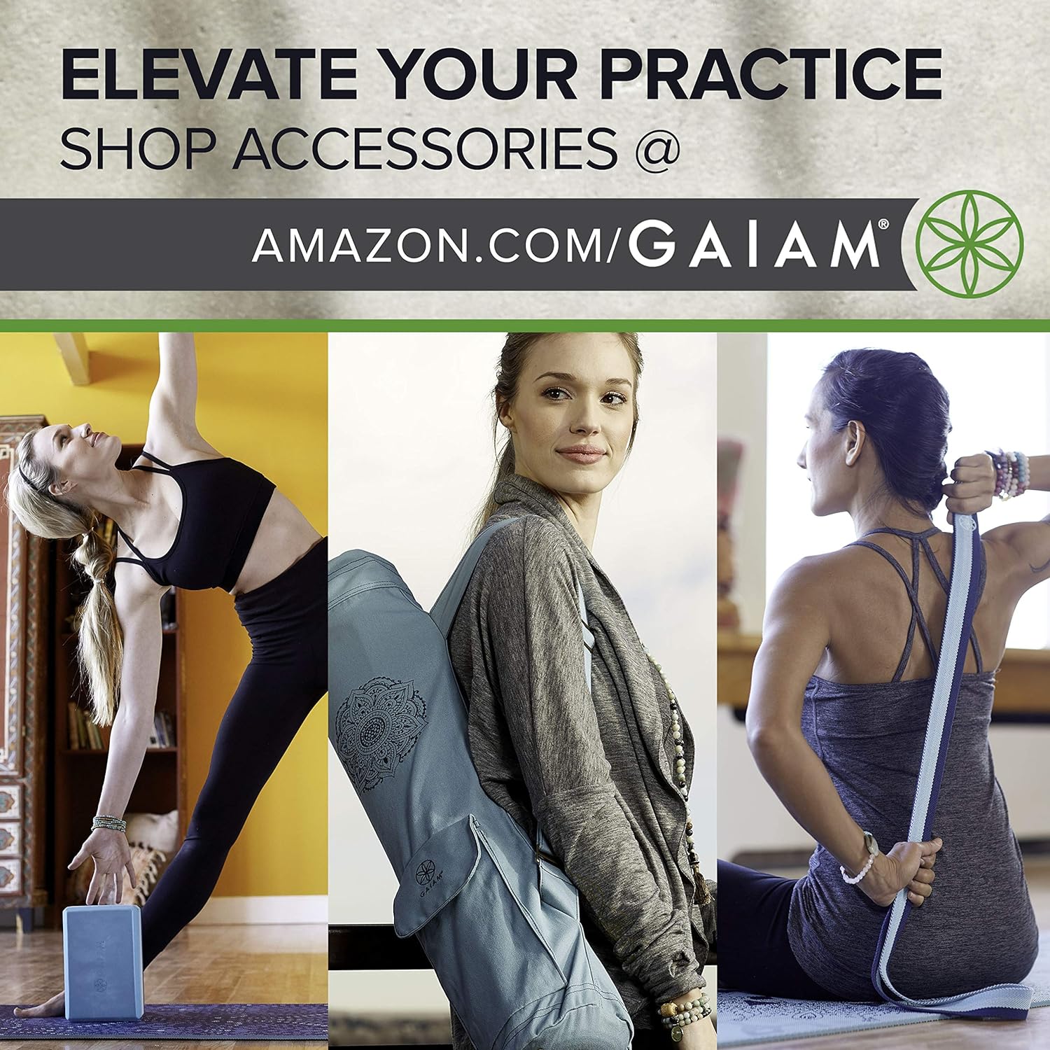 Gaiam Yoga Mat - Premium 6mm Print Reversible Extra Thick Non Slip Exercise & Fitness Mat for All Types of Yoga, Pilates & Floor Workouts (68" x 24" x 6mm Thick) - Image 7