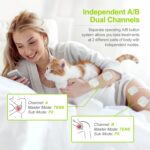 AUVON Dual Channel TENS EMS Unit 24 Modes Muscle Stimulator for Pain Relief, Rechargeable TENS Machine Massager with 12 Pads, ABS Pads Holder, USB Cable and Dust-Proof Storage Bag - Image 5