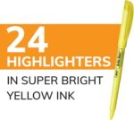 BIC Brite Liner Highlighters, Chisel Tip, 24-Count Pack of Yellow Highlighters, Ideal Highlighter Set for Organizing and Coloring - Image 3