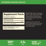 Optimum Nutrition Micronized Creatine Monohydrate Capsules, Keto Friendly, 2500mg, 100 Capsules - Image 3