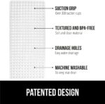 GORILLA GRIP Patented Bath Tub Shower Mat, Machine Washable Bathtub Floor Liner Mats, Suction Cups and Drain Holes to Keep Tubs Clean, Soft on Feet, Bathroom Essentials, 35x16 Inch, Clear - Image 3