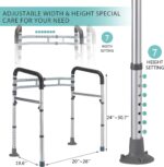 Lianjindun Toilet Safety Rails, Adjustable Toilet Frame for Elderly, Seniors, Handicap & Disabled, Foldable Handicap Toilet Handles Fit Any Toilets (300 LB) - Image 3