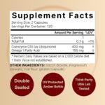 NatureBell CoQ10 400mg with Omega 3 Fatty Acids, 240 Capsules | Stable High Absorption Form – Antioxidant Support for Heart & Energy Health – Extra Strength Coenzyme Q10 Supplement - Image 3